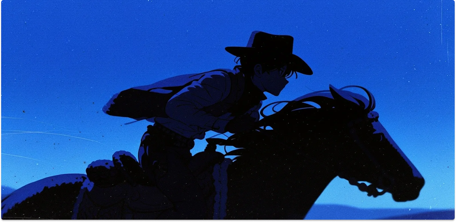 Cinematic Cowboy on Horseback